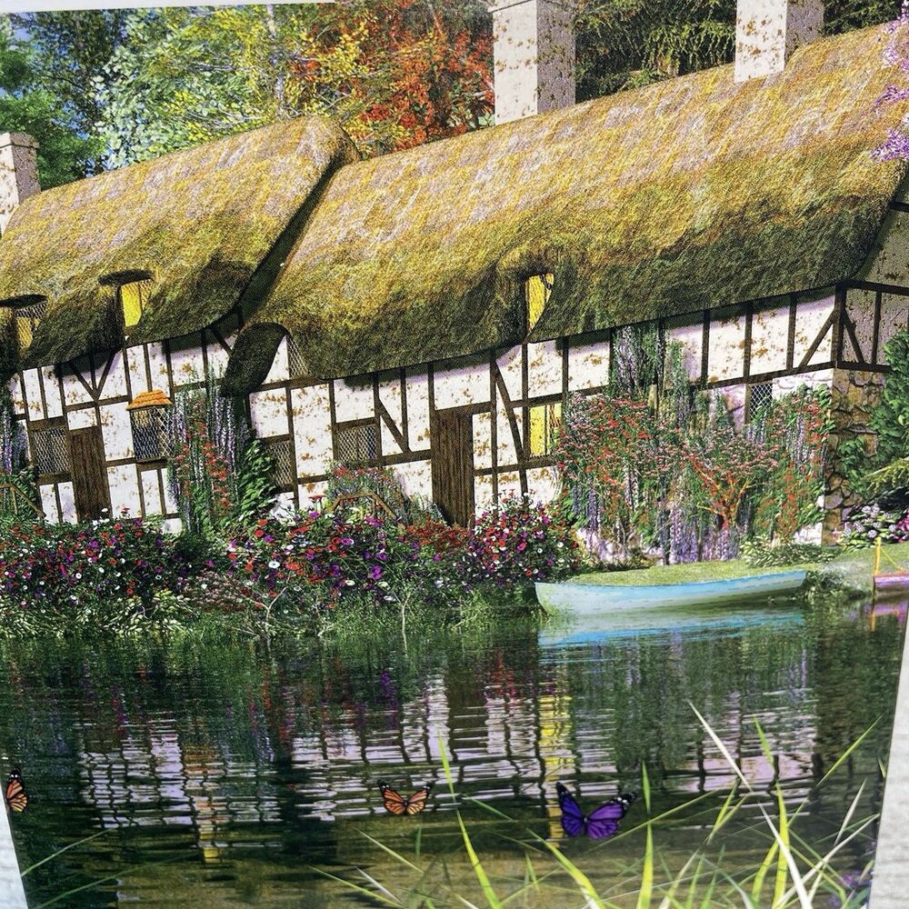 Artist Series 1000 Piece Jigsaw Puzzle 27” X 19” Hobby SureLox TCG Manor Cottage - Picture 2 of 3